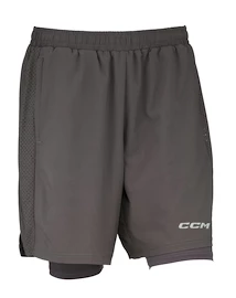 Pánske šortky CCM 2 IN 1 Training Short Charcoal