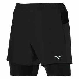 Pánske šortky Mizuno ER 5.5 2in1 Short Black