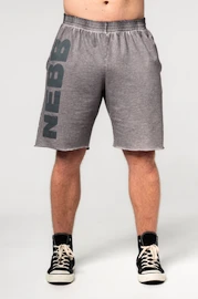Pánske šortky Nebbia Washed-off Gym Sweatshorts NO BS 367 Light Grey