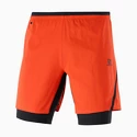 Pánske šortky Salomon Cross Twinskin Shorts Fiery Red