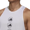 Pánske tielko adidas  Run Logo Tank White