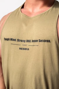 Pánske tielko Nebbia  Gym Tank Top FLEXIN' 360Green
