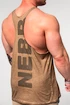 Pánske tielko Nebbia  Washed-off Oversized Stringer MAX OUT 359 Light Brown