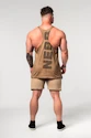 Pánske tielko Nebbia  Washed-off Oversized Stringer MAX OUT 359 Light Brown