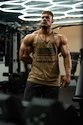 Pánske tielko Nebbia  Washed-off Oversized Stringer MAX OUT 359 Light Brown