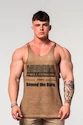 Pánske tielko Nebbia  Washed-off Oversized Stringer MAX OUT 359 Light Brown