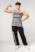 Pánske tielko Nebbia  Washed-off Oversized Stringer MAX OUT 359 Light Grey
