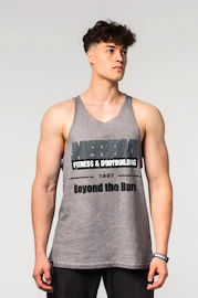 Pánske tielko Nebbia Washed-off Oversized Stringer MAX OUT 359 Light Grey