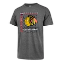 Pánske tričko 47 Brand Club Tee NHL Chicago Blackhawks šedé GS19S19