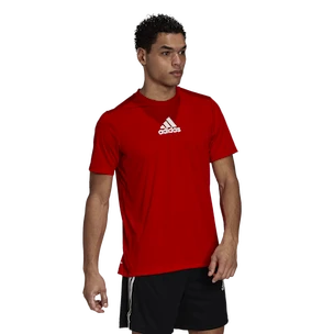 Pánske tričko adidas Aeroready 3-Stripes Back Tee Scarlet