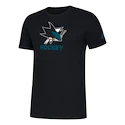 Pánske tričko adidas Amplifier SS Tee NHL San Jose Sharks
