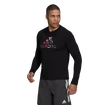 Pánske tričko adidas  Fast Graphic LS Tee Black