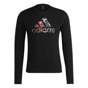 Pánske tričko adidas  Fast Graphic LS Tee Black