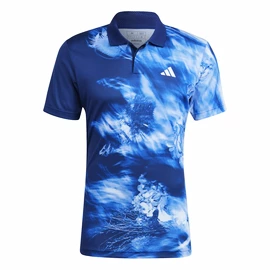 Pánske tričko adidas Melbourne Tennis HEAT.RDY FreeLift Polo Shirt Blue