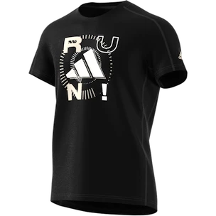 Pánske tričko adidas  Performance Run Logo 1 Black