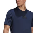 Pánske tričko adidas  Primeblue Designed 2 Move Sport 3-Stripes Tee Crew Navy