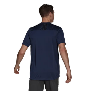 Pánske tričko adidas  Primeblue Designed 2 Move Sport 3-Stripes Tee Crew Navy
