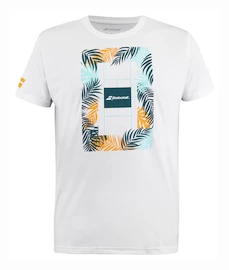 Pánske tričko Babolat Exercise Message Tee Men White/White