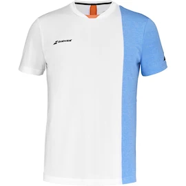 Pánske tričko Babolat Play Crew Neck Tee Men White/Blue