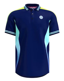 Pánske tričko BIDI BADU Grafic Illumination Polo Dark Blue