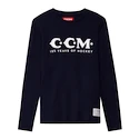 Pánske tričko CCM 125 Anniversary LS Tee Navy S