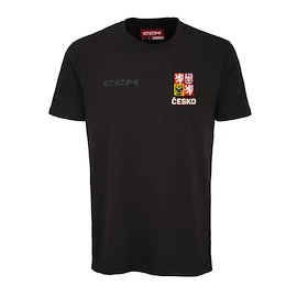 Pánske tričko CCM Core Znak Česko Black