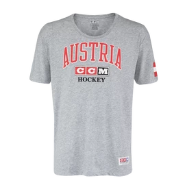 Pánske tričko CCM FLAG TEE TEAM AUSTRIA Athletic Grey