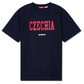Pánske tričko CCM Flag Tee Team CZE Navy