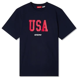 Pánske tričko CCM Flag Tee Team USA Navy