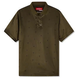 Pánske tričko CCM Polo Print Khaki Green