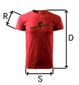 Pánske tričko Czech Virus  Basic Red