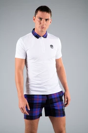 Pánske tričko Hydrogen Tartan Zipped Tech Polo White (Purple/Black)