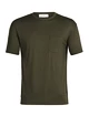 Pánske tričko Icebreaker  Granary SS Pocket Tee Loden