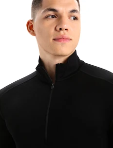 Pánske tričko Icebreaker  M 260 Tech LS Half Zip Black