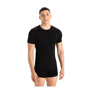 Pánske tričko Icebreaker Merino Anatomica 150 SS Crewe Black M