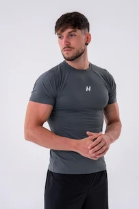 Pánske tričko Nebbia  Functional Slim-fit T-shirt 324 grey XL