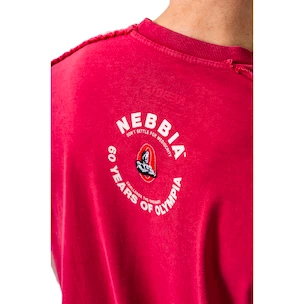 Pánske tričko Nebbia NEBBIA x OLYMPIA Washed Oversized T-Shirt GOLDEN AGE 790 red