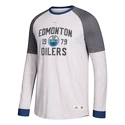 Pánske tričko s dlhým rukávom adidas Crew NHL Edmonton Oilers
