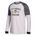Pánske tričko s dlhým rukávom adidas Crew NHL Pittsburgh Penguins