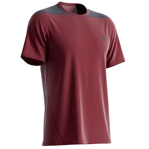 Pánske tričko Salomon  Outline SS Tee Cabernet