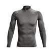 Pánske tričko Under Armour  HeatGear Armour Comp Mock LS Gray