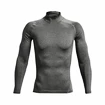 Pánske tričko Under Armour  HeatGear Armour Comp Mock LS Gray