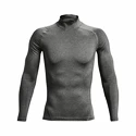 Pánske tričko Under Armour  HeatGear Armour Comp Mock LS Gray