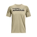Pánske tričko Under Armour  Tech 2.0 Wordmark SS Khaki Gray