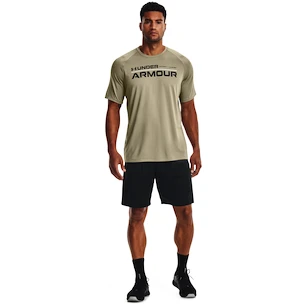 Pánske tričko Under Armour  Tech 2.0 Wordmark SS Khaki Gray