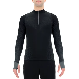 Pánske tričko UYN Running Exceleration Shirt LS Zip Up Black