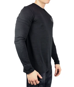 Pánske tričko Virtus  Joker Melange LS Tee Black S
