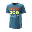 Pánske tričko Wilson  Ace Ace Baby Tech Tee Blue Coral