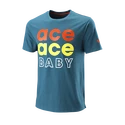 Pánske tričko Wilson  Ace Ace Baby Tech Tee Blue Coral