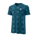 Pánske tričko Wilson  Power Seamless Henley III Blue Coral
